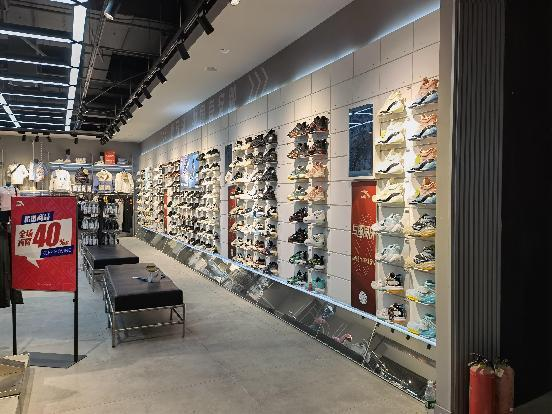 anta shoe wall display shelves